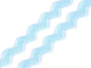 Zackenlitze 5 mm - 18 m Wickel - uni helles blau