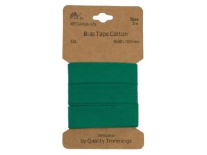 Schrägband/Einfassband Baumwolle gefalzt 20 mm - 3 m Coupon - uni grasgrün