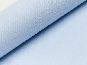 Glattes Bündchen im Schlauch hellblau