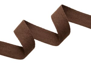 Twillband Baumwollköperband ca. 20 mm - uni braun