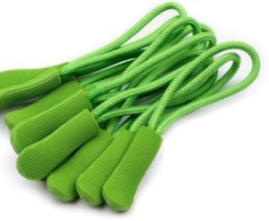 RV-Anhänger/Zipper Schlaufe 6,6 cm 10 Stück - grün