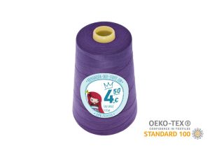 Nähgarn Overlock XXL - Ökotex 100 - Lauflänge 4570m (5000Y) - uni dunkles purpurn