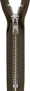 Reißverschluss Opti M60 Werra silbern nicht-teilbar 14 cm - khaki