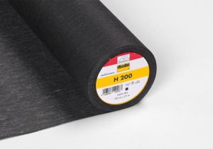 Vlieseline H200 Bügeleinlage Softline 90 cm - uni schwarz