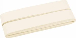Hochwertiges Schrägband Baumwolle gefalzt 20 mm - 5 Meter Coupon - uni creme
