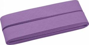 Hochwertiges Schrägband Baumwolle gefalzt 20 mm - 5 Meter Coupon - uni altlila