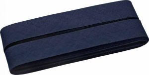 Hochwertiges Schrägband Baumwolle gefalzt 20 mm - 5 Meter Coupon - uni navy