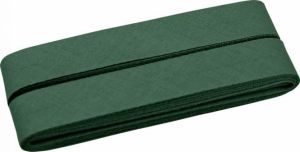 Hochwertiges Schrägband Baumwolle gefalzt 20 mm - 5 Meter Coupon - uni altgrün