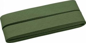 Hochwertiges Schrägband Baumwolle gefalzt 20 mm - 5 Meter Coupon - uni froschgrün