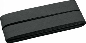 Hochwertiges Schrägband Baumwolle gefalzt 20 mm - 5 Meter Coupon - uni grüngrau