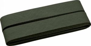 Hochwertiges Schrägband Baumwolle gefalzt 20 mm - 5 Meter Coupon - uni khaki