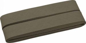 Hochwertiges Schrägband Baumwolle gefalzt 20 mm - 5 Meter Coupon - uni olive