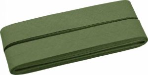 Hochwertiges Schrägband Baumwolle gefalzt 20 mm - 5 Meter Coupon - uni flaschengrün