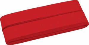 Hochwertiges Schrägband Baumwolle gefalzt 20 mm - 5 Meter Coupon - uni rot