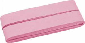 Hochwertiges Schrägband Baumwolle gefalzt 20 mm - 5 Meter Coupon - uni rosa