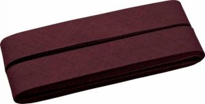 Hochwertiges Schrägband Baumwolle gefalzt 20 mm - 5 Meter Coupon - uni altbordeaux