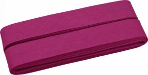 Hochwertiges Schrägband Baumwolle gefalzt 20 mm - 5 Meter Coupon - uni altfuchsia