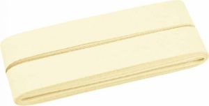 Hochwertiges Schrägband Baumwolle gefalzt 20 mm - 5 Meter Coupon - uni beige