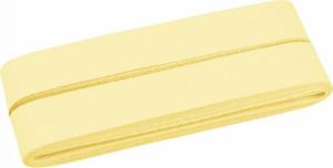 Hochwertiges Schrägband Baumwolle gefalzt 20 mm - 5 Meter Coupon - uni zartes gelb