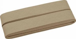 Hochwertiges Schrägband Baumwolle gefalzt 20 mm - 5 Meter Coupon - uni schlamm