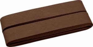 Hochwertiges Schrägband Baumwolle gefalzt 20 mm - 5 Meter Coupon - uni rehbraun