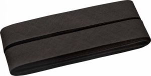 Hochwertiges Schrägband Baumwolle gefalzt 20 mm - 5 Meter Coupon - uni braun