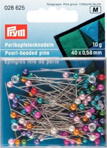 Perlkopfstecknadeln Prym 0,58 x 40mm - bunt - 10g