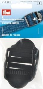Prym 2 Klemm-Leiterschnallen 40mm - schwarz