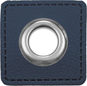 Ösen Patches für Kordeln VENO Lederimitat - uni dunkelblau