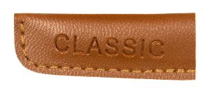 Kordelenden Lederimitat Classic groß - braun