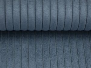 Breitcord - Samtcord Swafing Wanja ca. 10 mm Rippen - uni blau