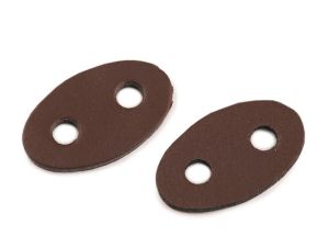Kordelstopper aus Kunstleder 21 x 33 mm 2 Stück  - braun