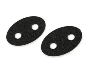 Kordelstopper aus Kunstleder 21 x 33 mm 2 Stück - schwarz