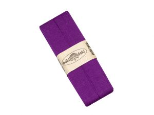 Jersey Schrägband Oaki doki gefalzt 20 mm x 3 m - lila