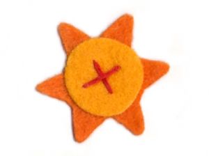 TogsZone Applikation Sternenblume zum Aufbügeln orange