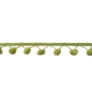 Bommelborte Pompon ca. 24 mm Bommeln - uni moosgrün