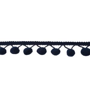 Bommelborte Pompon ca. 24 mm Bommeln - uni marineblau