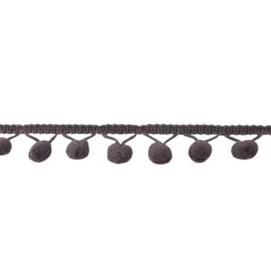 Bommelborte Pompon ca. 24 mm Bommeln - uni mausgrau