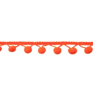 Bommelborte Pompon ca. 24 mm Bommeln - uni neonorange