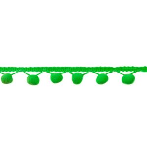 Bommelborte Pompon ca. 24 mm Bommeln - uni neongrün