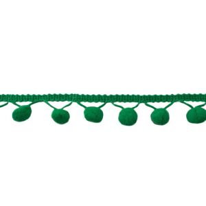 Bommelborte Pompon ca. 24 mm Bommeln - uni grasgrün