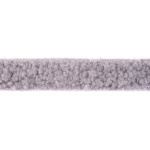 Plüschborde mit Zottelfäden ca. 38 mm - uni grau