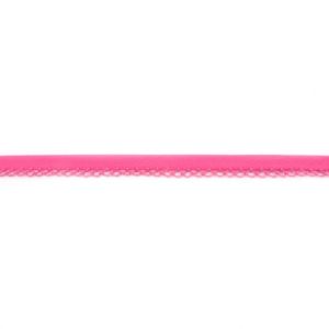 Einfassband Popeline ca. 15 mm mit Spitzenborde - uni pink