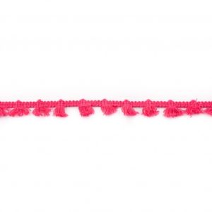 Quastenborte Baumwolle ca. 14 mm mit Fransen - uni pink