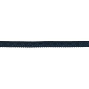 Elastisches Einfassband/Falzgummi  bestickt - marine