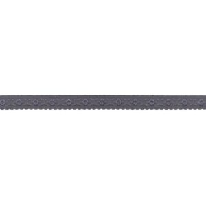 Elastisches Einfassband/Falzgummi  bestickt - dunkle pflaume