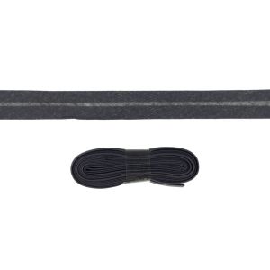 Schrägband/Einfassband Baumwolle gefalzt 20 mm - 3 m Coupon - uni anthrazit
