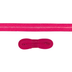 Schrägband/Einfassband Baumwolle gefalzt 20 mm - 3 m Coupon - uni pink