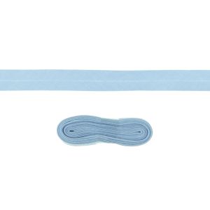 Schrägband/Einfassband Baumwolle gefalzt 20 mm - 3 m Coupon - uni helles blau