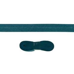 Schrägband/Einfassband Baumwolle gefalzt 20 mm - 3 m Coupon - uni petrol